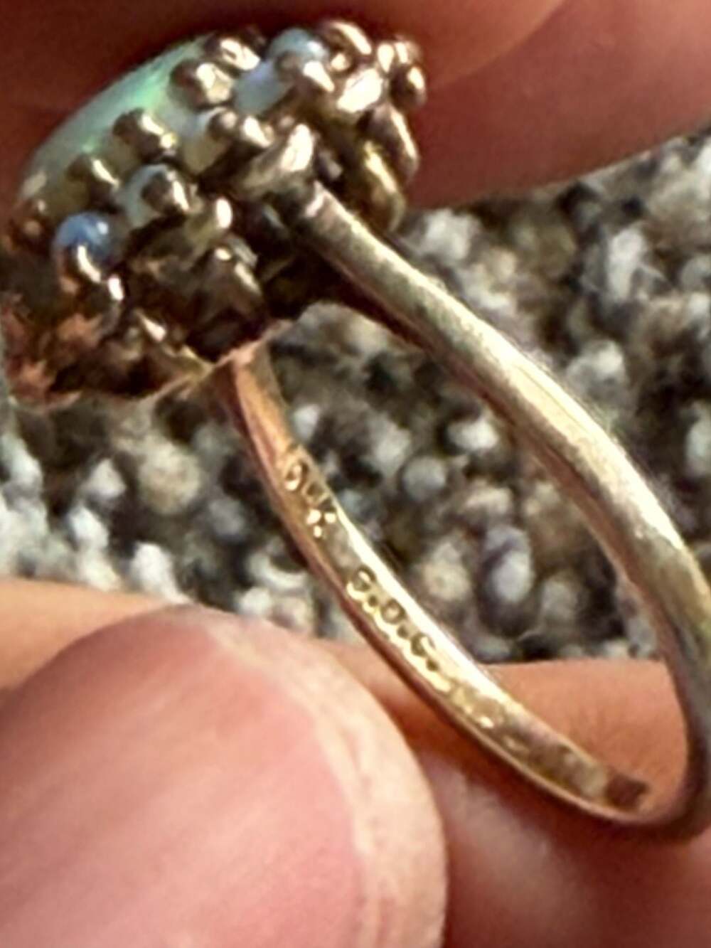 Antique 10K Opal Cluster Ladies Ring ETC7929 - , - Picture 6 of 7